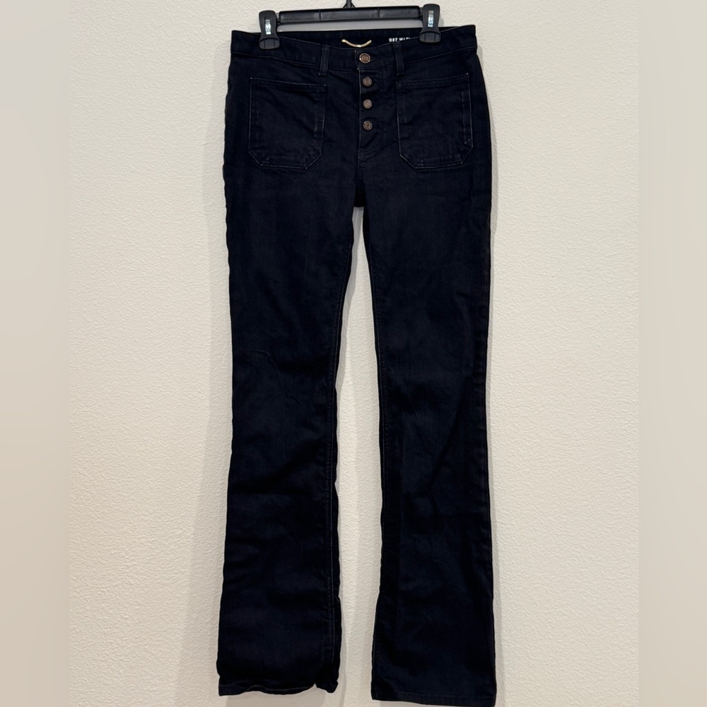 Saint Laurent Black four button fly Flare Jean, black, 29